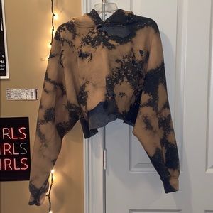 Distressed/cropped/bleached sweatshirt